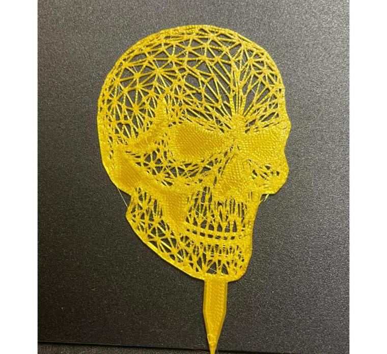 Lebka s držákem — 3D tištěná halloween dekorace