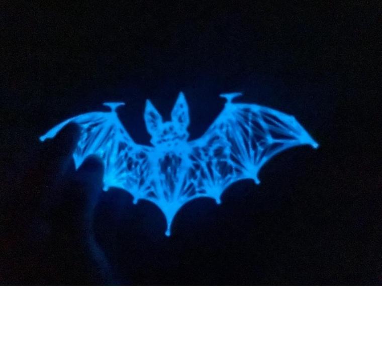 Netopýr – svítící — 3D tištěná halloween dekorace
