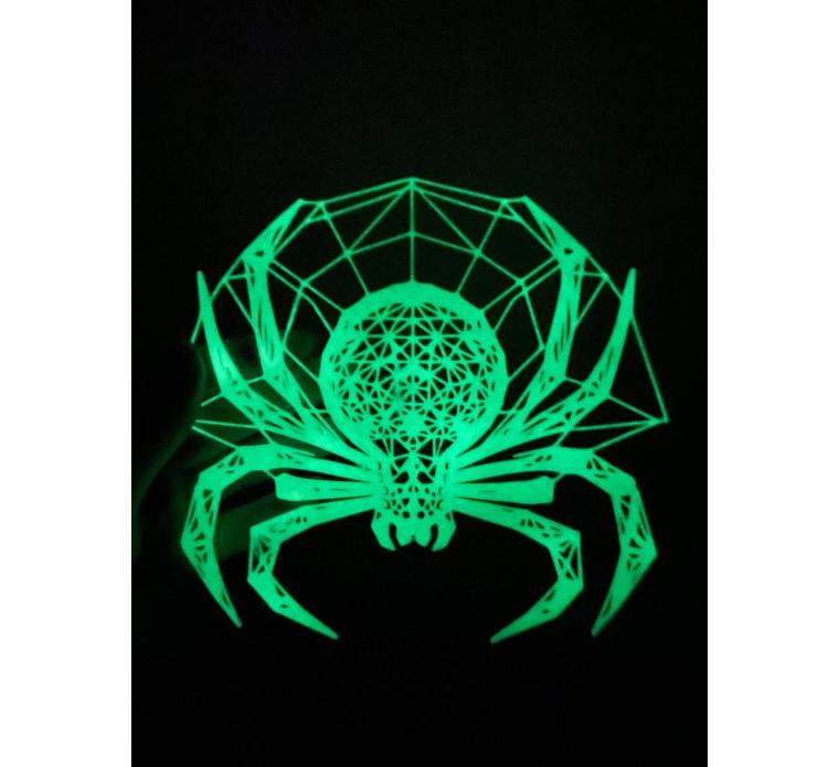 Pavouk s pavučinou — 3D tištěná halloween dekorace
