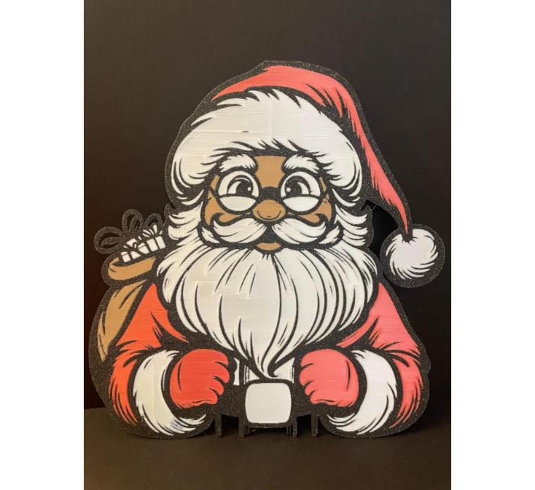 Santa Claus — 3D tištěná vánoční dekorace